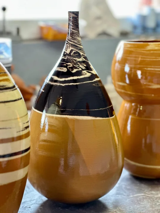 Slender vessels in soft colours