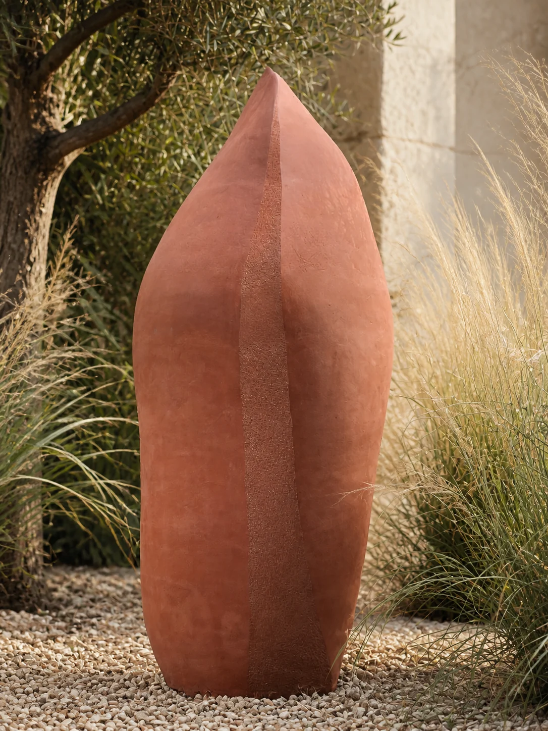 Sculpture Maen-Hir en terre JUNO