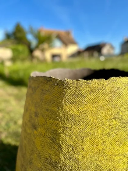 Ovo V jaune dans un paysage ouvert — détail 1