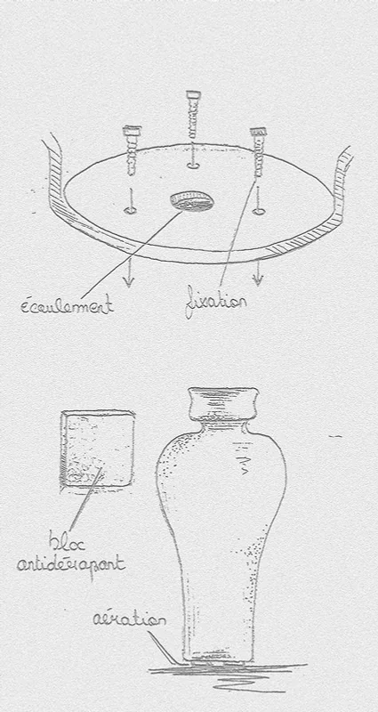 Development sketch for a ceramic form